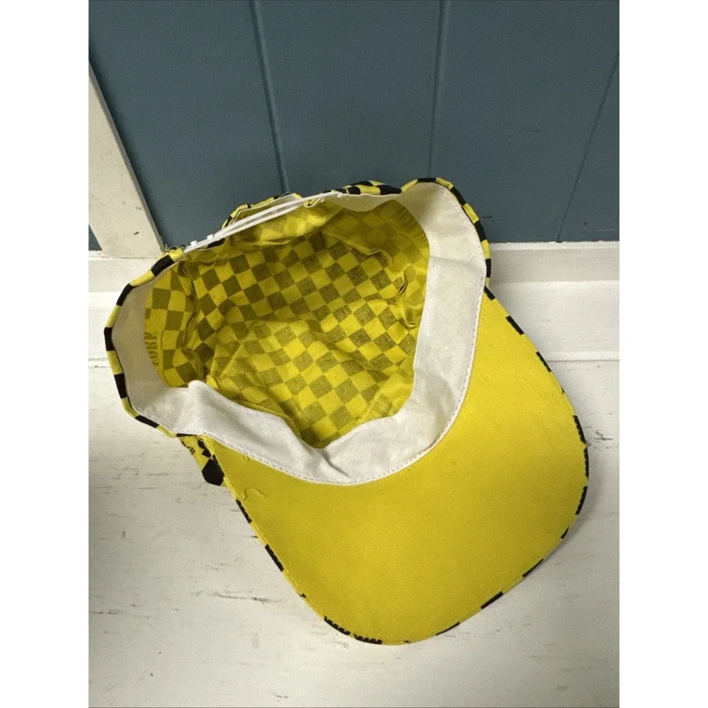 VTG New York Casino Snapback Painters Hat Yellow Black Checkered Las Vegas Hotel